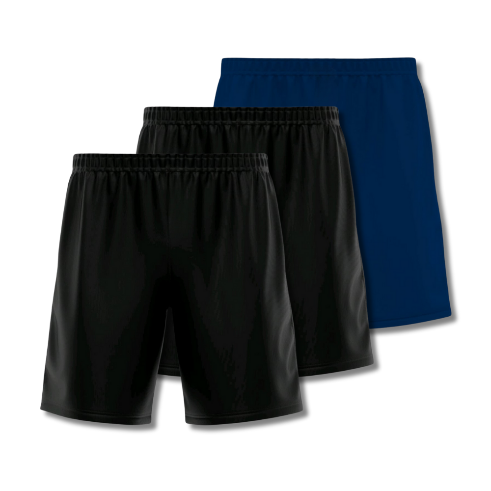 Kit 3 Shorts Masculinos Fitnesmart - Anti-Suor e Anti Odor