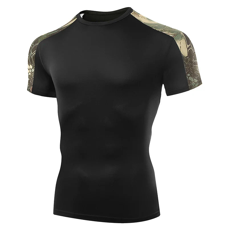 Camiseta Masculina Compressão Sport T-shirt Militar