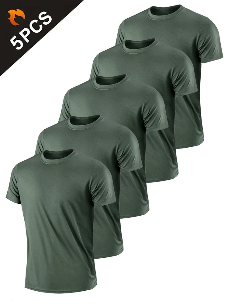 5PCS Camisa Respirável Simples
