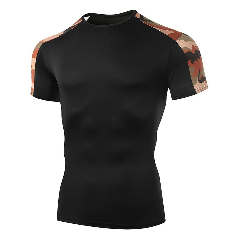 Camiseta Masculina Compressão Sport T-shirt Militar
