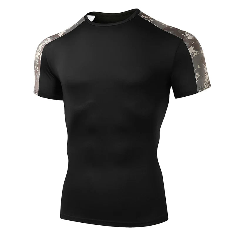 Camiseta Masculina Compressão Sport T-shirt Militar