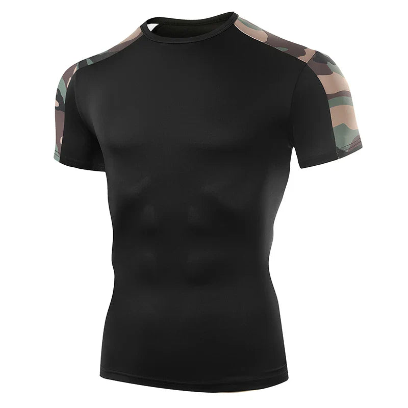 Camiseta Masculina Compressão Sport T-shirt Militar