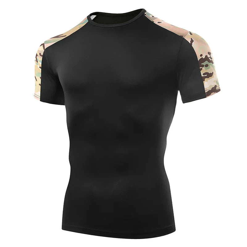 Camiseta Masculina Compressão Sport T-shirt Militar