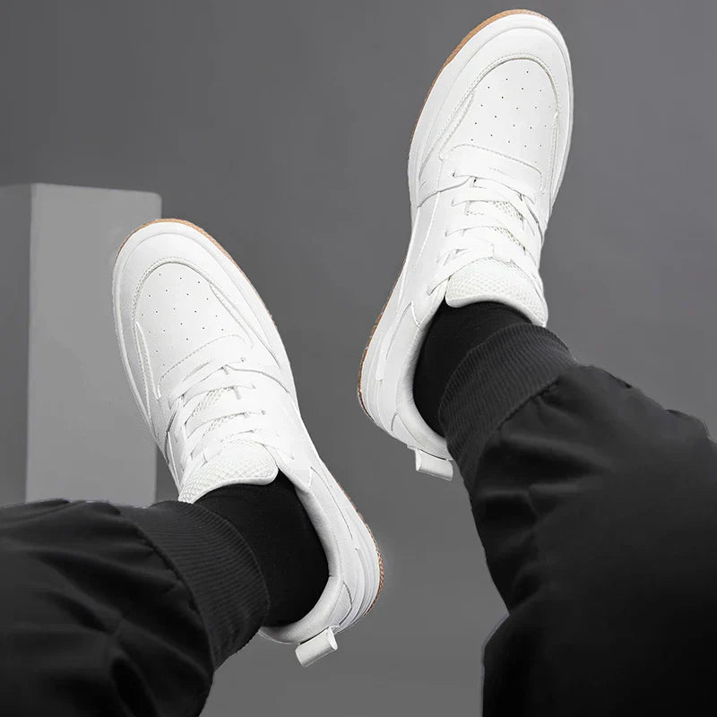 Tênis Casual Altro Boost - Aumenta Altura 10cm - Couro - Branco