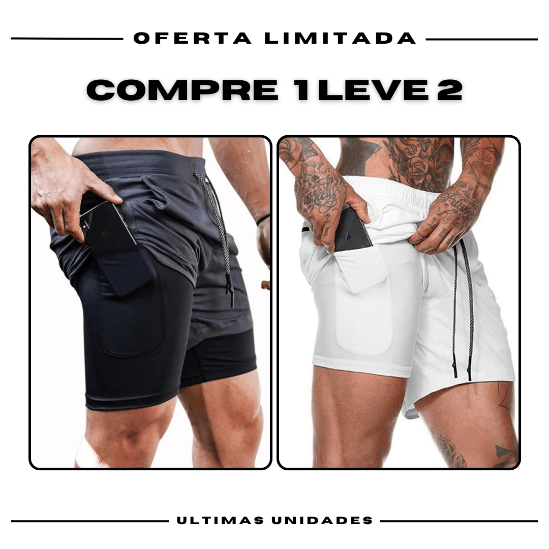 kit 2 Bermudas Academia Masculinas Fila ProFit [COMPRE 1 LEVE 2]