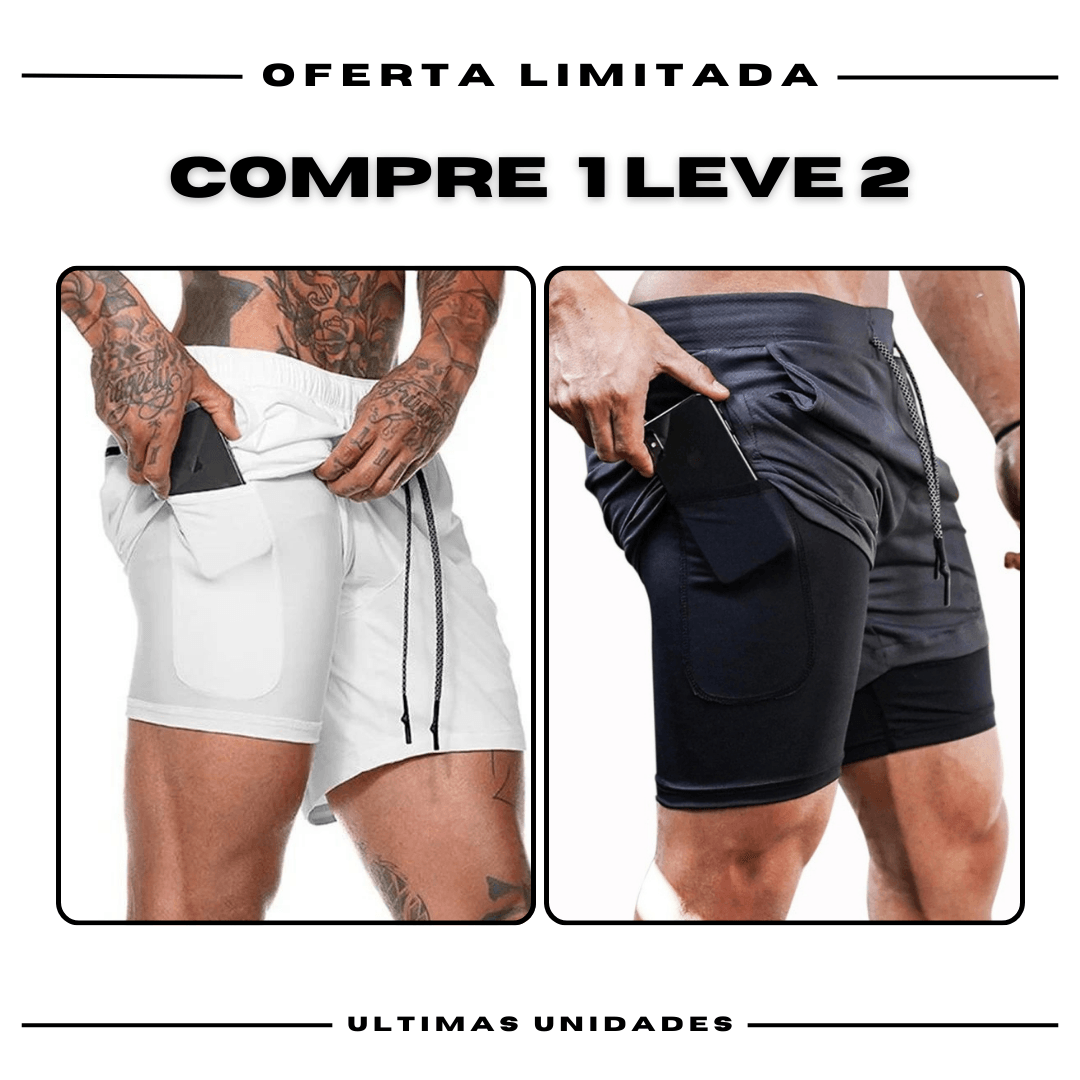 kit 2 Bermudas Academia Masculinas Fila ProFit [COMPRE 1 LEVE 2]