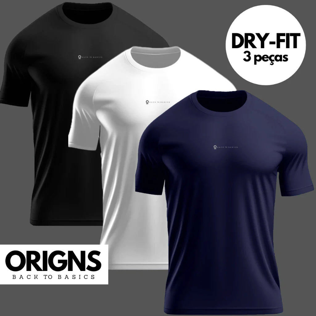 Kit 3 Camiseta Dry Fit Masculina