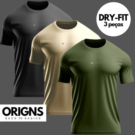 Kit 3 Camiseta Dry Fit Masculina