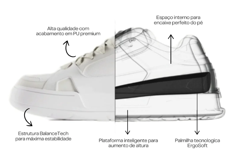 Sapato Social Elevato Loafer - Aumenta Altura 8cm